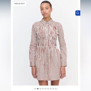 NWT Hill House Mira Dress in Rust Stripe - Size Medium